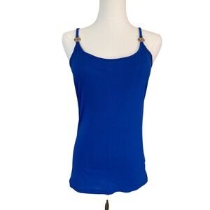 Michael Kors‎ Blue Tank Top Scoop Neck Sleeveless Blouse Women's Size Small
